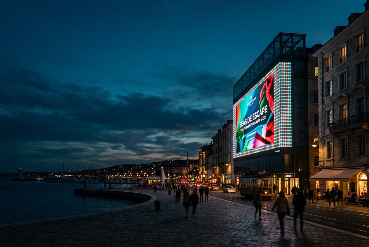 LED screen in downtown Varna